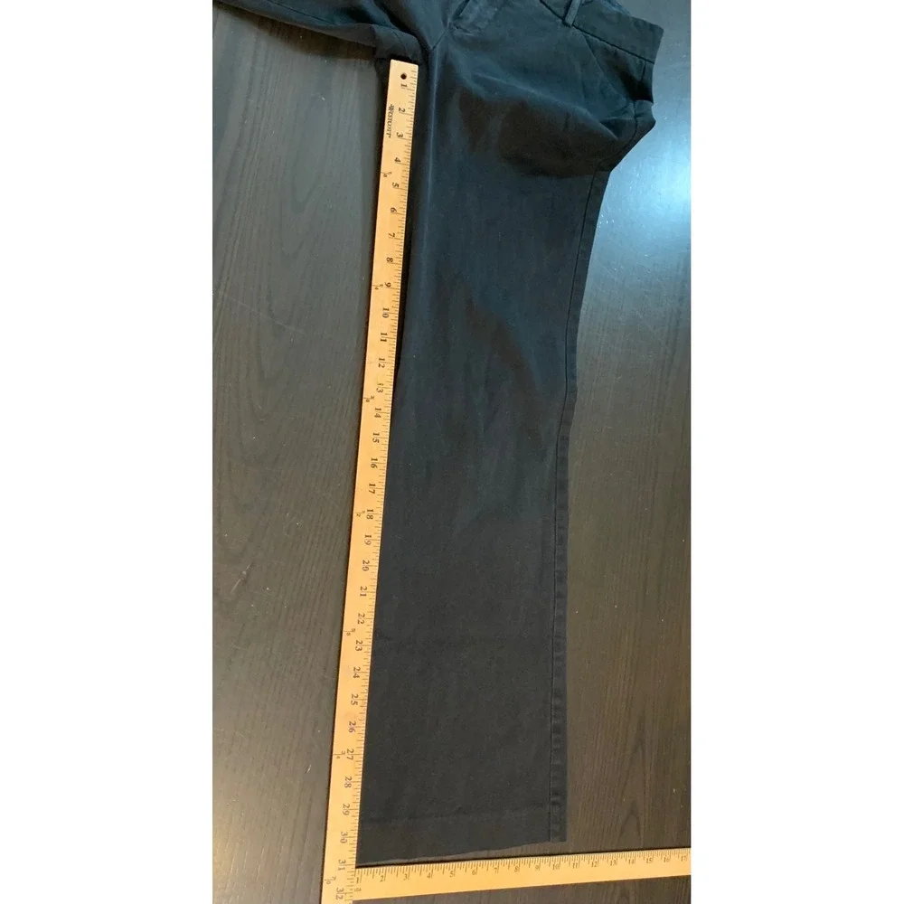VTG Y2K GAP Modern Fit Flare Pants Black Gapstretch Cotton Stretch Women 8L Tall - Picture 8 of 10